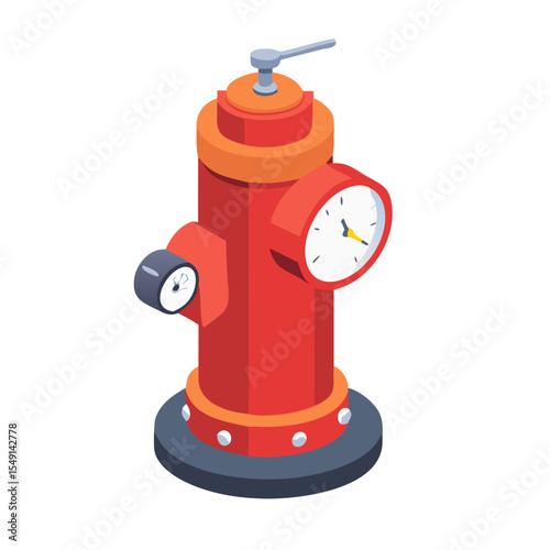 fire hydrant isolated on white