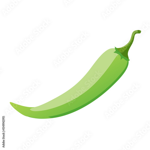 vector illustration of a green pepper