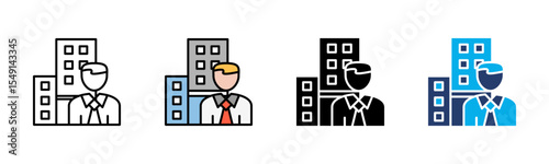 Corporation icon sheet multiple style collection