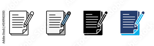 Examination icon sheet multiple style collection
