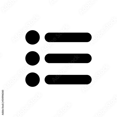 black and white buttons with a sign list