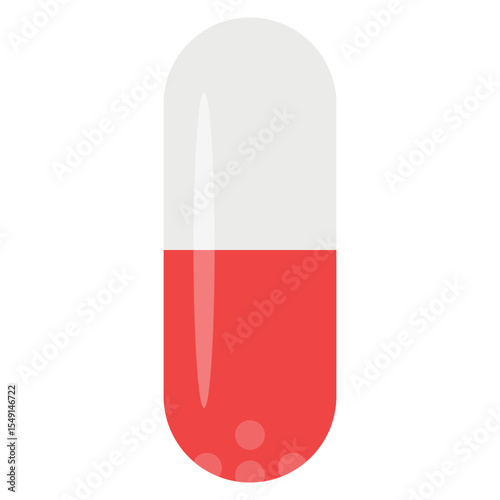 A capsule pill with visible granules inside. 