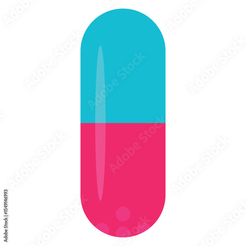 A capsule pill with visible granules inside. 