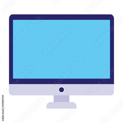 Modern LCD Screen Icon – Flat Tech Display for UI/UX Design