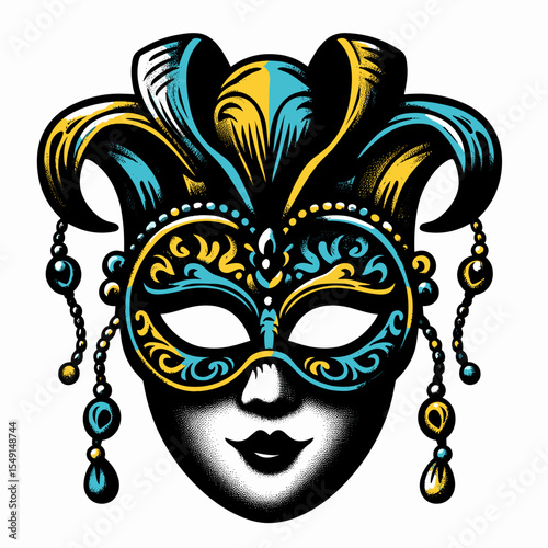 Ornate jester mask