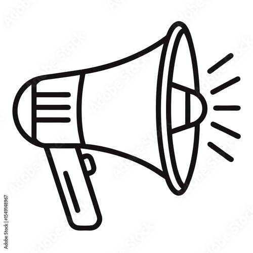 vector illustration of a megaphone