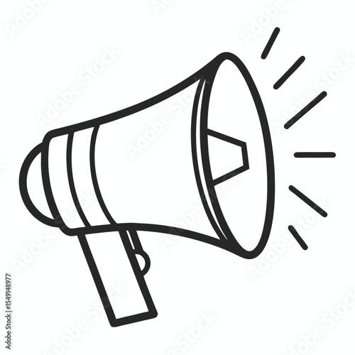 megaphone on white background