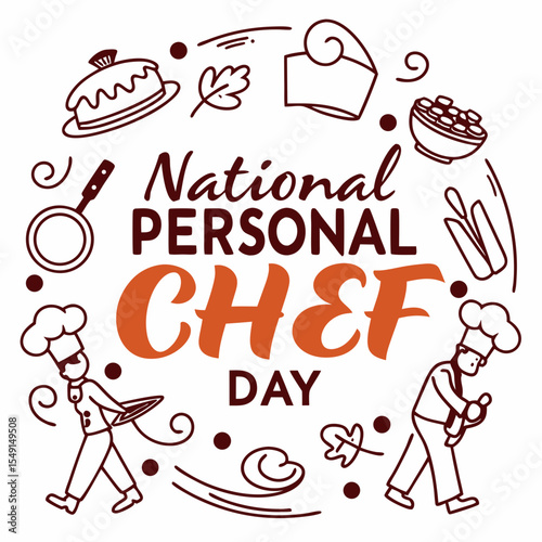 NATIONAL PERSONAL CHEF DAY vector illustration