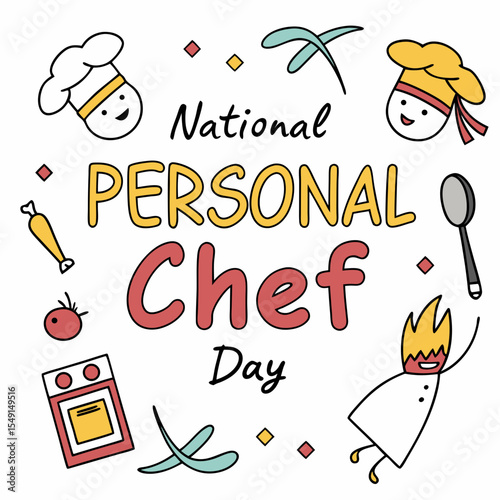 NATIONAL PERSONAL CHEF DAY vector illustration