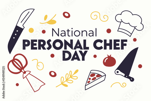 NATIONAL PERSONAL CHEF DAY vector illustration