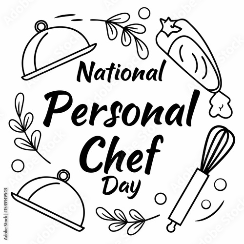 NATIONAL PERSONAL CHEF DAY vector illustration