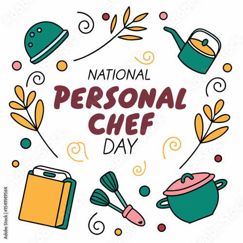 NATIONAL PERSONAL CHEF DAY vector illustration