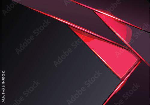 Abstract Red and Black Geometric Background Design Modern Graphic Art Red Lines Dark Background