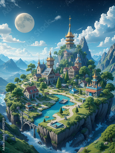 NFT virtual land is an own-able area of digital land on a metaverse platform, NFT real estate is parcels of virtual land minted on the blockchain, conceptual illustration