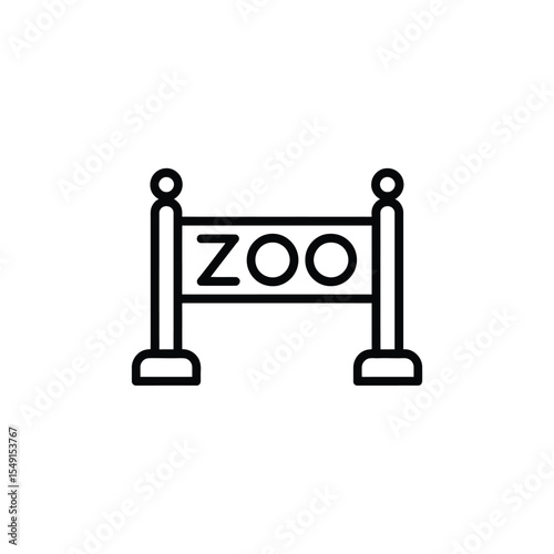 Zoo Entrance Sign Icon Design and Illustration