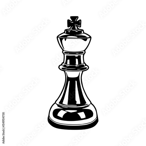 chess king piece vector illustration