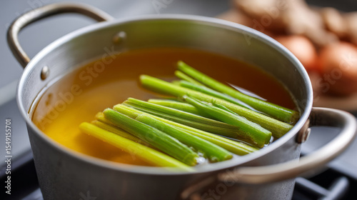 Transforming vegetable stems and skins into flavorful broth for sustainable cooking