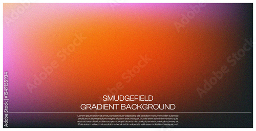 Smudgefield Gradient Background: Captivating gradient background transitions from purple to vibrant orange hues, offering a visually engaging and modern design element.