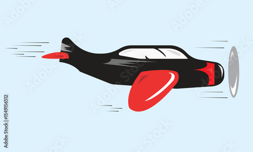 Small fixed wing plane propeller light aircraft airplane