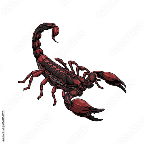 scorpion vector illustration on white background