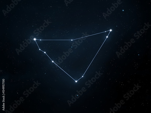 Photography Capricornus constellation in the starry night sky