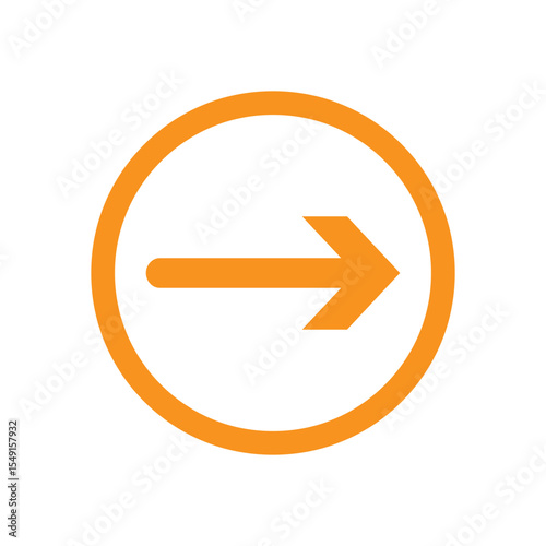 orange arrow icon on white background. flat style. arrow icon for your web site design, logo, app, UI. arrow indicated the direction symbol. curved arrow sign. 
