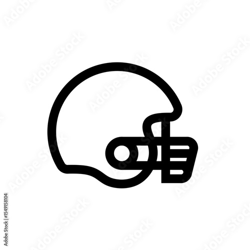 rugby helmet line icon