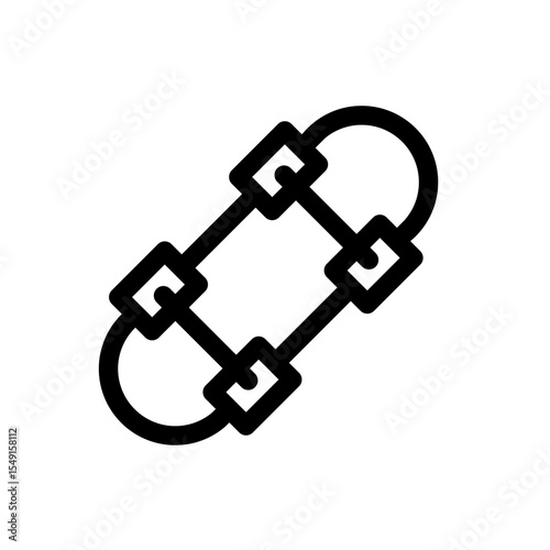 skateboard line icon