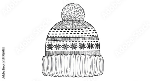 Isolated Knitted Winter Hat
