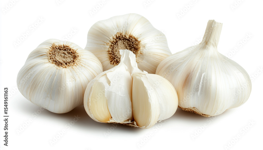 Obraz premium Garlic clove png. Garlic cloves on white background