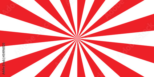 Red and White Radial Sunburst Background