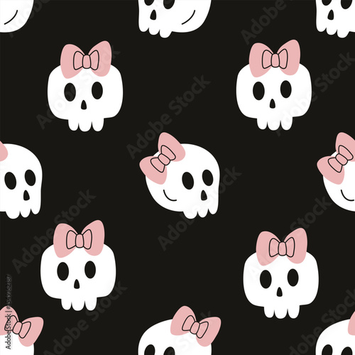 Halloween Illustration, Skull, Bones, Skeleton, Pumpkin, Witch, Cat, Spooky, Happy Halloween