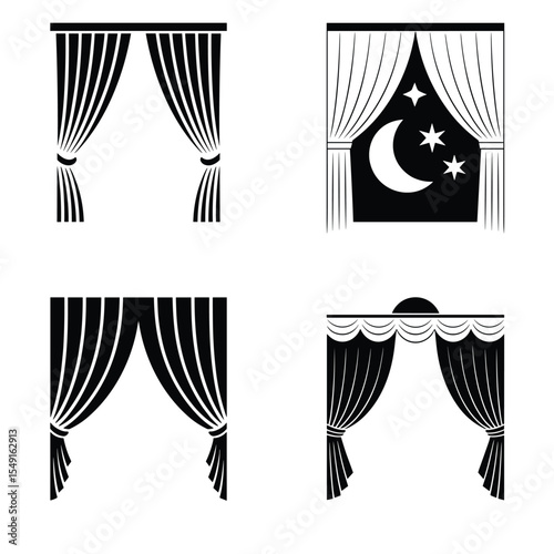 Elegant Black and White Curtain Designs – Decorative Window Treatments Collection