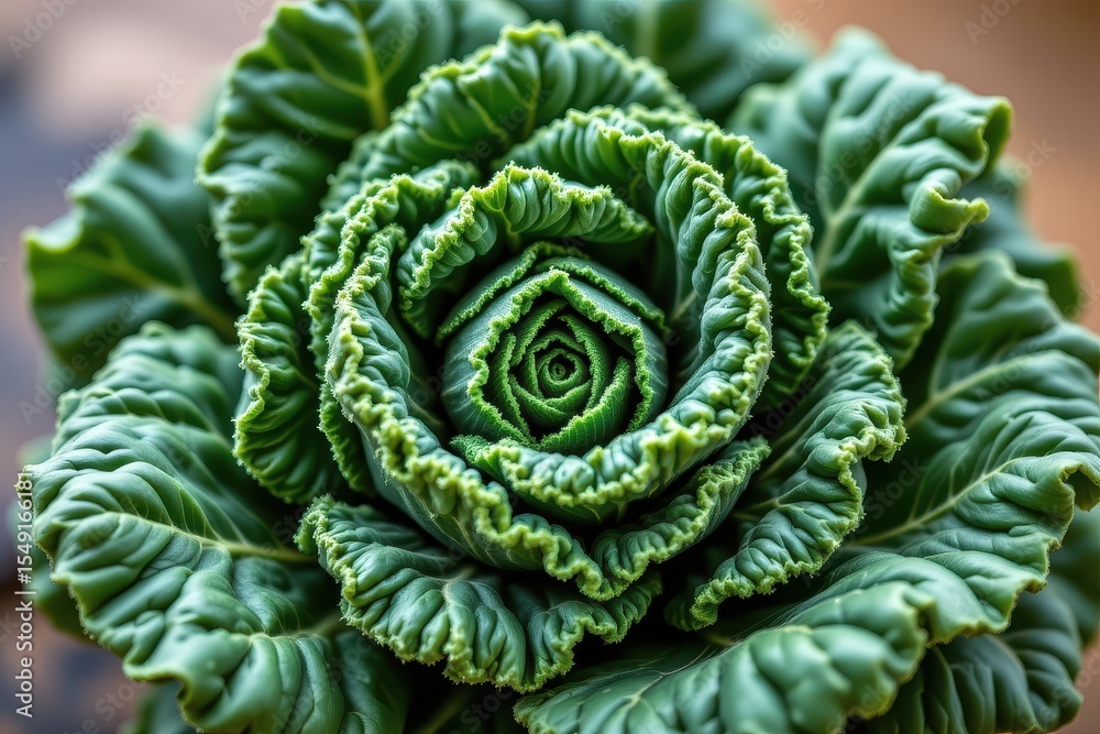 Obraz premium kale offers folate (vitamin b9), important for dna synthesis, cell growth, and preventing birth defects during pregnancy.