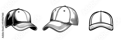 The icon of a baseball cap, also known as a baseball hat, is represented in modern form with a flat design