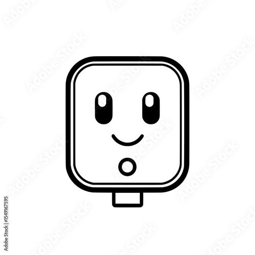 Illustration of electric plug and electric plug with socket icon in a modern design
