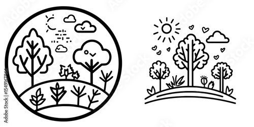 A modern and linear ecosystem icon is outlined from a collection of people and their relationships, and its editable symbol can be utilized on the web and mobile