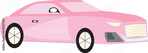 "Modern Sports Car Vector Illustration – Side View"

