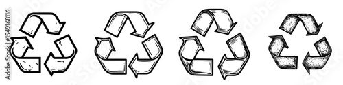 Modern illustration of plastic recycle symbol PET 1, and the plastic recycling code PET