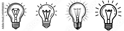 A contemporary light bulb icon represents the embodiment of ideas and intellectual pursuits, characterized by its bright and graphic design that signifies efficient and intelligent lighting
