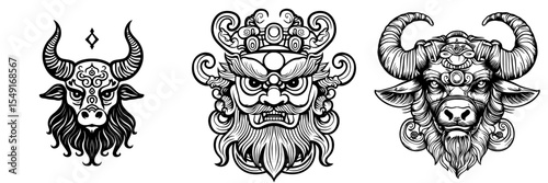The ascending lunar node, also known as Rahu's north node, is a significant symbol in astrology, related to zodiac signs, astronomy, and horoscopes, shown as a contemporary isolated graphic