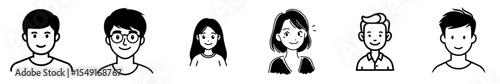 A modern flat illustration of a user profile is available, featuring an avatar, person icon, and gender-neutral silhouette that can serve as a profile picture