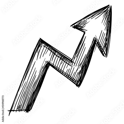 The image of a financial chart arrow with a moving down arrow graph can be found as a transparent png or isolated on white background