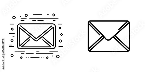 Modern illustration of a mail app, featuring a flat web client message sign, symbolizing email business