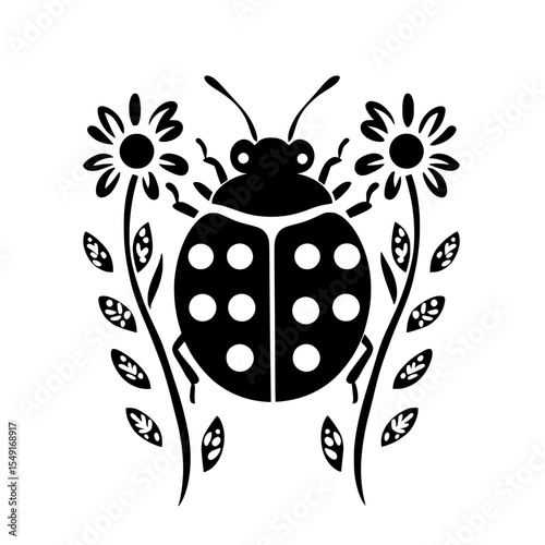 Ladybug svg, Lady bug with flower, Ladybug cut file, Floral Ladybug svg, Ladybug wall decor, and Ladybug clip art are all included