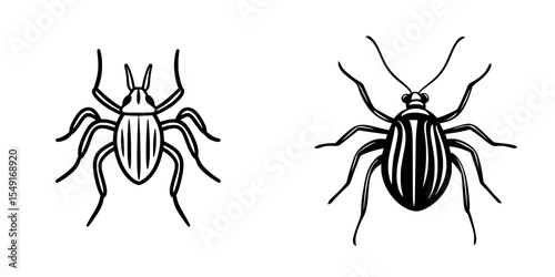 A contemporary sign representing a tick bug is referred to as an anti-tick icon or an insect repellent symbol