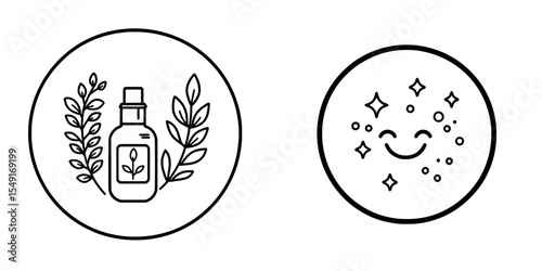 with panthenol b5 black outline icon round rounded circle badge stamp label isolated on transparent background