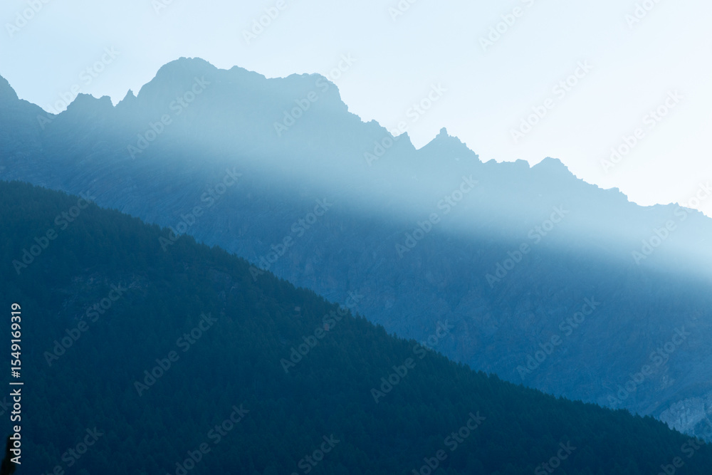 Obraz premium Bornio tourist town known for its winter sports facilities and uncontaminated valleys