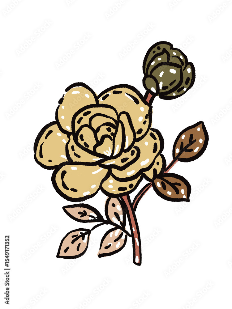 Obraz premium hand drawn rose vector