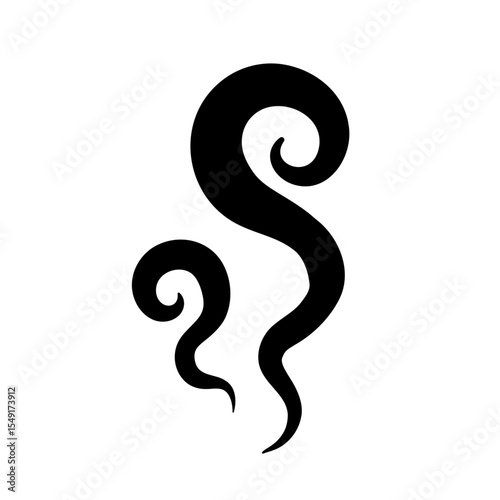 Illustration of shimmering steam and vapor. Cartoon effect icon of heat, smell and aroma of warm food. Flickering flames.